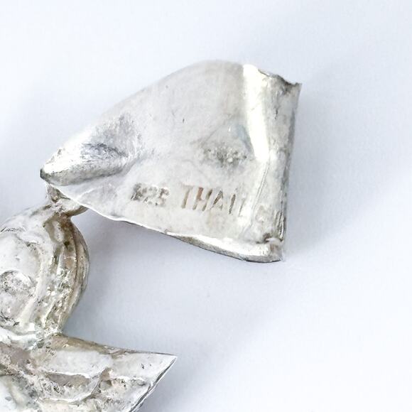 Vintage Sterling Silver 925 Religious Angel Playing a Flute Pendant - Picture 5 of 7